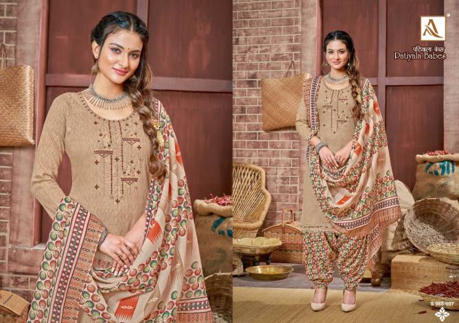 Alok Patiyala Babes Cotton Printed Ethnic Wear Latest Punjabi Dress Material Collection